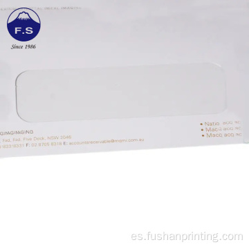 Papel de tarjeta de regalo de sobre blanco ecológico